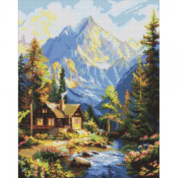 247533 Набір з алмазною мозаїкою "Затишок серед вершин" 40х50см