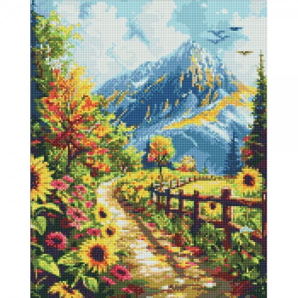 247534 Набір з алмазною мозаїкою "Дім під горою" 40х50см