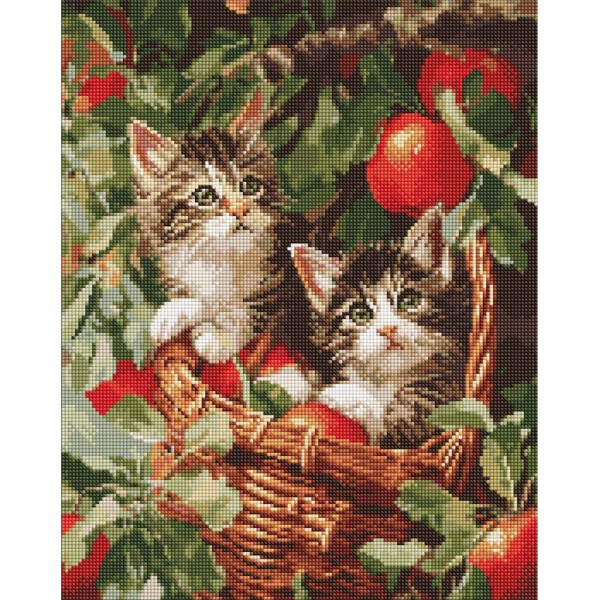 247537 Набір з алмазною мозаїкою "Коти у кошику" 40х50см