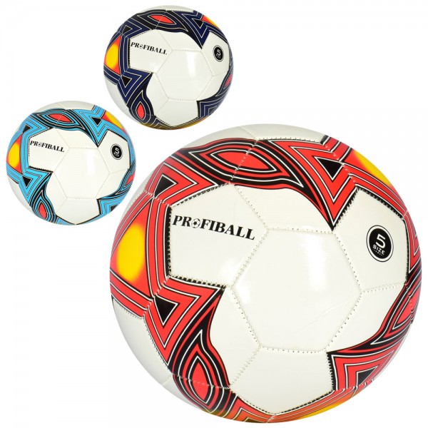 94917 М'яч футбольний EV 3305 розмір 5, ПВХ 1,8 мм, 32 панелі, 300-320г, 3 кольори, кул.