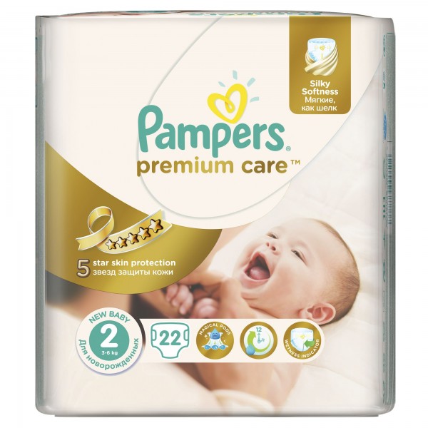 177661 Підгузники Pampers Premium Care 2, 3-6 кг, Mini, 22 шт