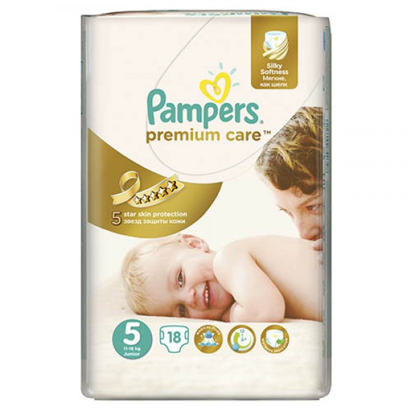 177662 Підгузники Pampers Premium Care 5, 11-18 кг, 18 шт