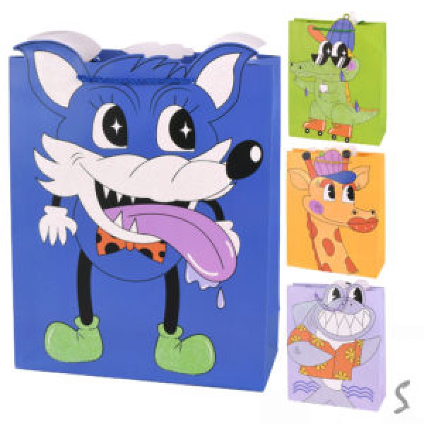 257391 Пакет подарунковий паперовий L "Animals" 31*40*12см R34684-L