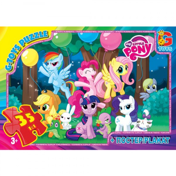 289 MLP007 Пазли ТМ "G-Toys" із серії "My little PONY", 35 елементів