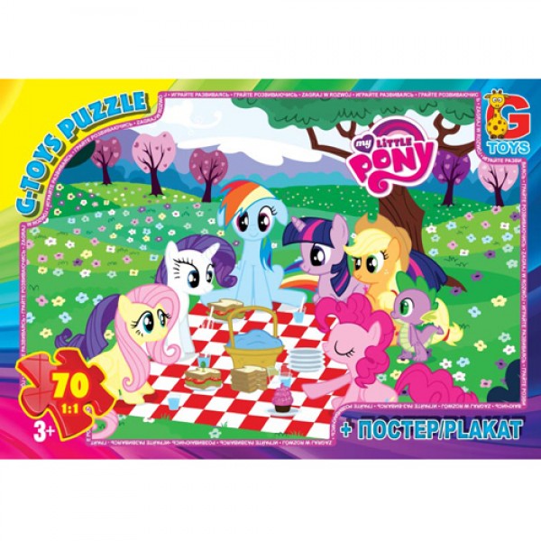 291 MLP008 Пазли ТМ "G-Toys" із серії "My little Pony" (Моя маленька поні), 70 ел.