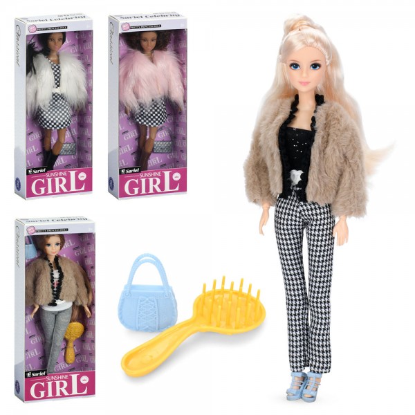 244863 Лялька 92066-E-F шарнірна, 4 види, кор., 12-32-5 см.