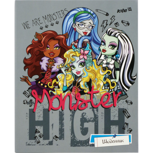 305 Щоденник шкільний УФ-лак, Monster High-1