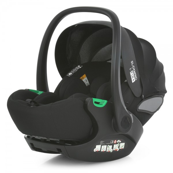 245924 Автокрісло дитяче El Camino i-FIX+ ME 1110 Moon Black i-SIZE R129, зріст дитини 40-87см, рег.підгол.