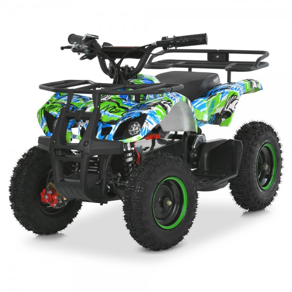 245616 Квадроцикл HB-EATV800N-4-5 мотор 800W,3акум 12A/12V, 25км./год., до 65кг, зелено-синій
