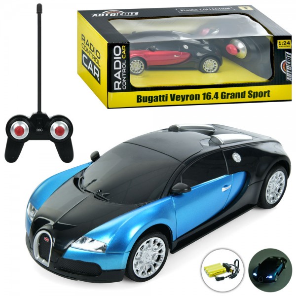 163469 Машина AR-2319 АвтоСвіт,1:24,Bugatti,радіокер.,акум.,гум.колеса,USB,2кольори,світло,кор.,27-10,5-14с