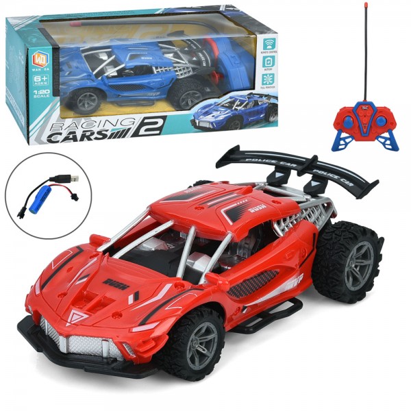 226302 Машина 9800-2A радіокер., акум., 1:20, гумові колеса, USB, 2 кольори, кор., 28-12,5-11 см.