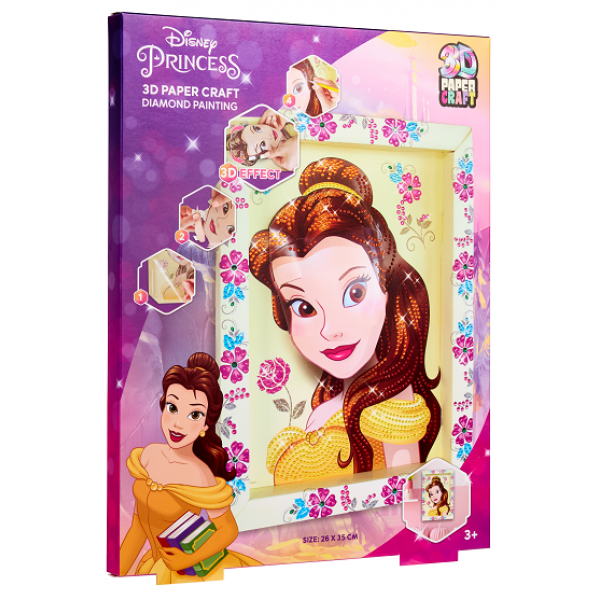 208410 Набір Мозаїка алмазна 3D в рамці Disney Princess в асортименті