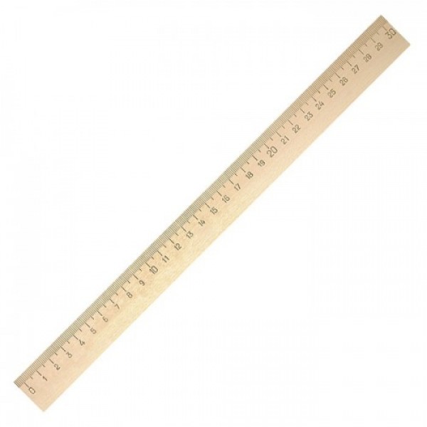 35416 Лінійка дерев'яна шовкографія 30 см . стікер