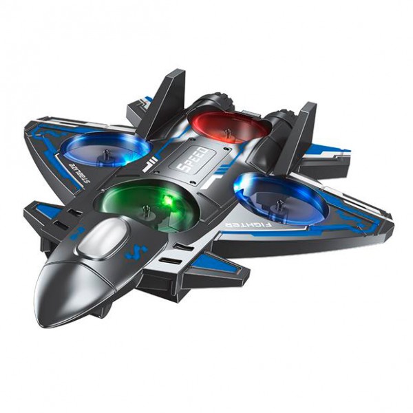 250433 Літак DR004 радіокер.2,4G, акум, 23-20см, світло, пінопласт+пластик,USB,запас. лопаті,кор.,29-20-6см