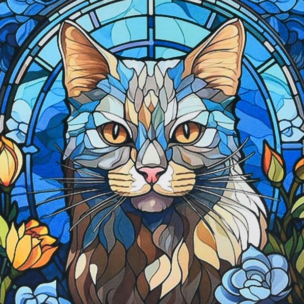 243800 Набір для творчості алмазна картина Сяйво білої кішки Strateg розміром 30х30 см (DEEX16298)