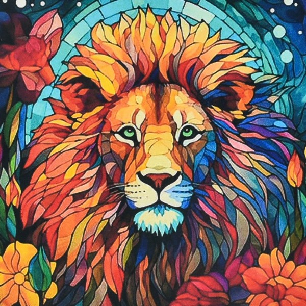 243801 Набір для творчості алмазна картина Вітражна могутність Strateg розміром 30х30 см (DEEX16299)