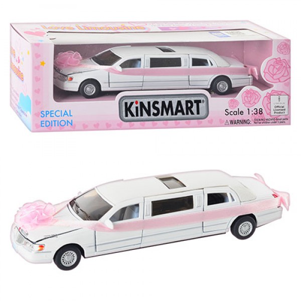 178564 Машинка KINSMART KT 7001 WW LOVE LIMOUSINE, інерц., кор.