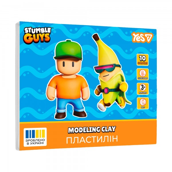 247639 Пластилін Yes, 10 кол., 200г "Stumble Guys"