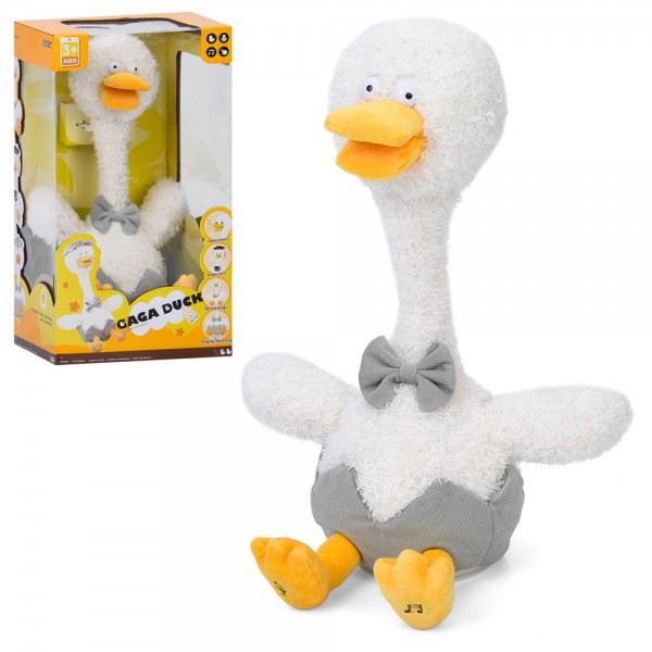 247804 М'яка іграшка 933-317E гусак, 37см, запис, музика, рухливий/танцює, плюш, бат.,кор.,22-38-19см