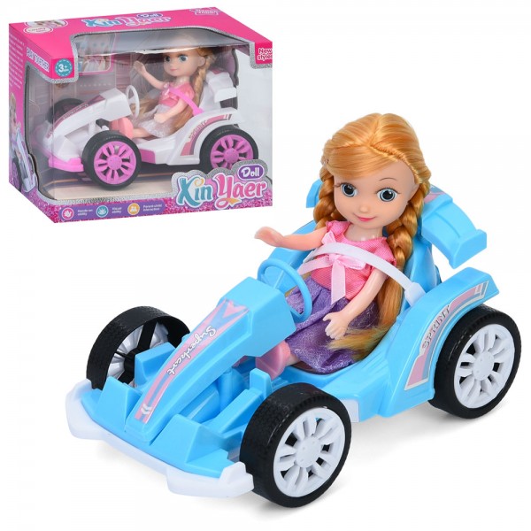 244084 Лялька 925-247-48 15,5см, машина 20см, 2 кольори, в кор-ці, 22-16,5-14,5см