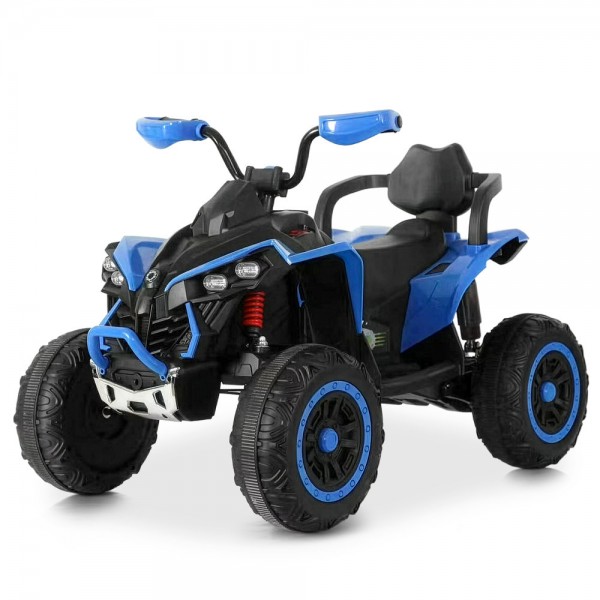 250837 Квадроцикл M 6381EBLR-4 2.4G радіокер., 1*12V7AH, 2*45W,MP3,USB,BLUETOOTH,TF,EVA,шкіра, музика,синій