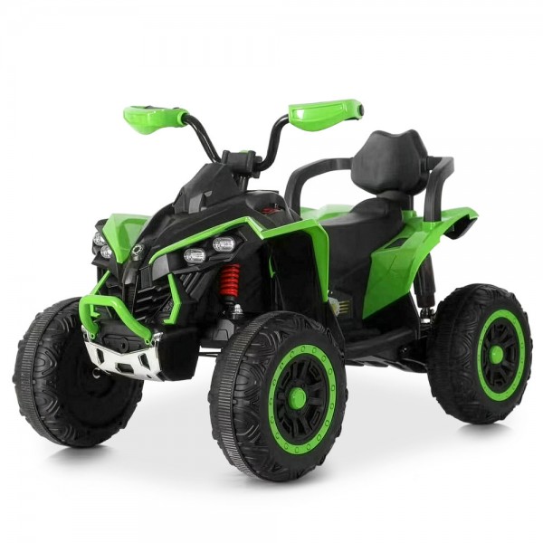 250838 Квадроцикл M 6381EBLR-5 2.4G радіокер.,1*12V7AH,2*45W,MP3,USB,BLUETOOTH,TF,EVA, шкіра,музика,зелений