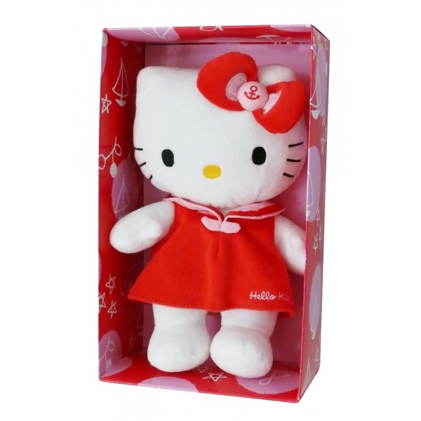 190930 М'яка іграшка Hello Kitty 27 cм в морському стилі в коробці