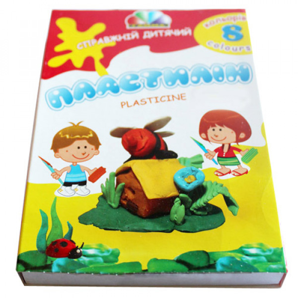 406 Пластилін "Захоплення", 8 кол., 160 гр, зі стеком, Гамма