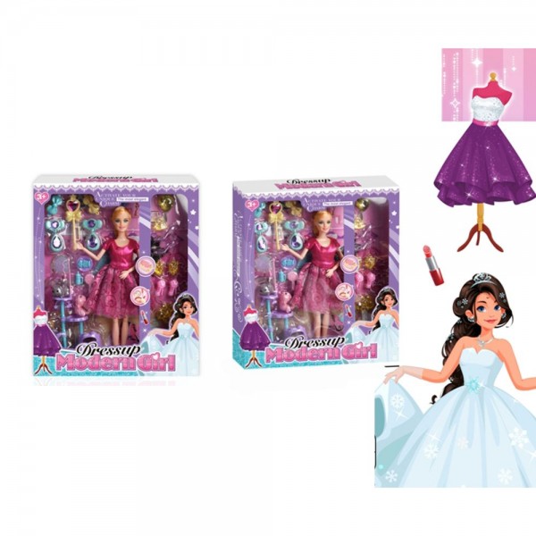 249282 Лялька DSJ399-19 шарнірна,аксесуари,взуття,тварини,кор.30-35-5см