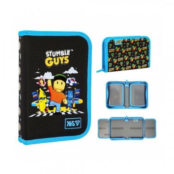 253187 Пенал твердий Yes одинарний з двома клапанами HP-04 Stumble Guys