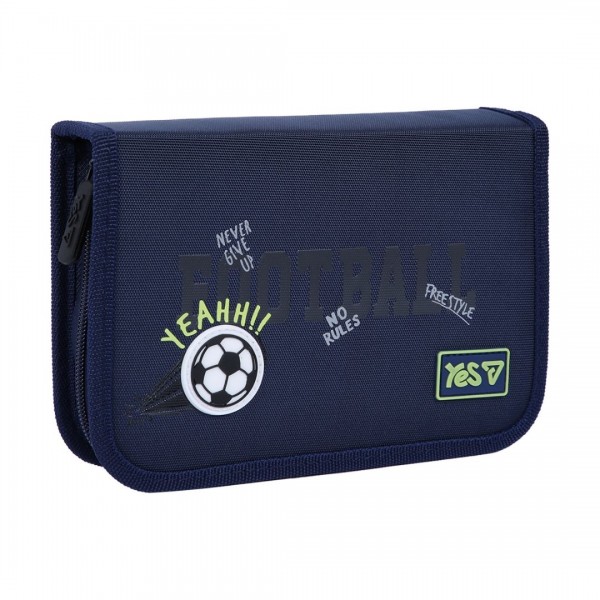 253190 Пенал твердий Yes одинарний з клапаном HP-03 Football