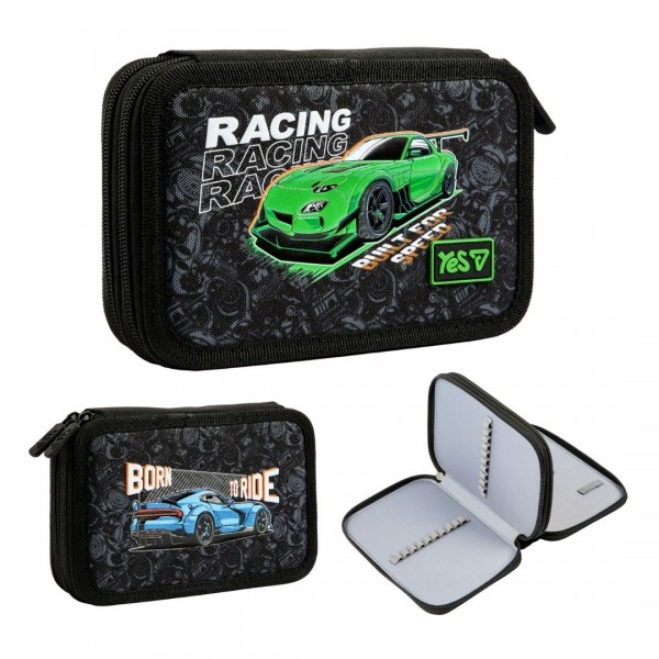 253197 Пенал твердий Yes подвійний HP-01 Racing Life