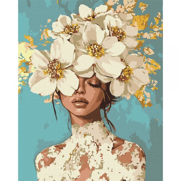 247546 Набір для розпису по номерах "Квітучі мрії з фарбами металік" 40х50см