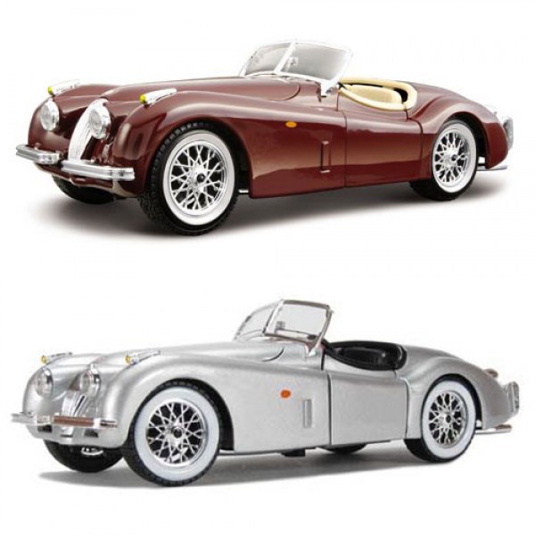 142626 Автомодель - JAGUAR XK 120 (1951) (асорті вишневий, сріблястий, 1:24)