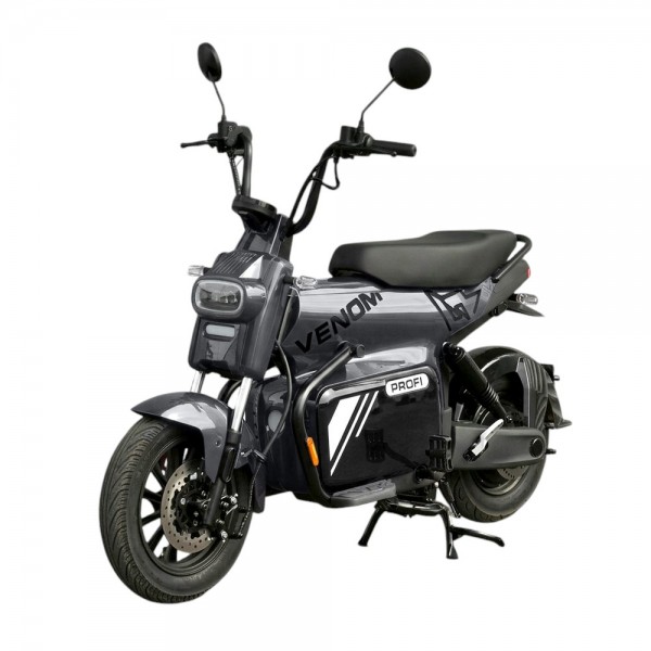 253484 Електробайк PROFI VENOM/BAT 12д.VM-1202сталева рама,двигун1500W,Lead Acid бат.60V20AH,NFС.сірий