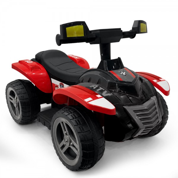 252189 Квадроцикл M 6367ELR-3-2 р/к 2*25W,1*6V7AH,MP3,BLUETOOTH,EVA,муз,світло,шкіра.червоно-чорний