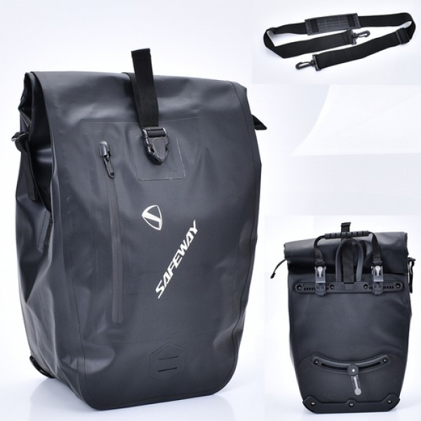 220297 Сумка на багажник MEB 700C NOVA TRUNK BAG BLACK для електровелоcипеда,застібка,наружна та внут.кишен