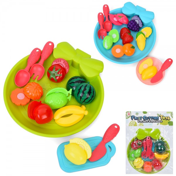 247785 Продукти 1015-23-24 на липучці, фрукти, ягоди, тарілка, столові прибори, 2 види, кул., 