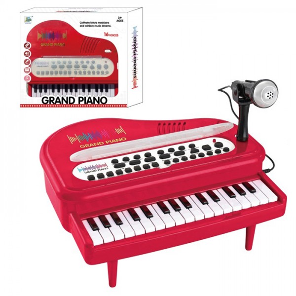 241894 Піаніно 660-81 рояль, мікрофон, запис, рег.гучності, муз., бат./від мережі (USB), кор., 33-29,5-9 см