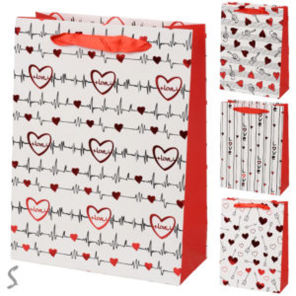 257406 Пакет подарунковий паперовий L "Music of love" 30*42*12см R33714-L