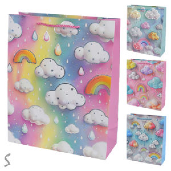 257408 Пакет подарунковий паперовий L "Rainy clouds" 30*41.5*12см R40775-L