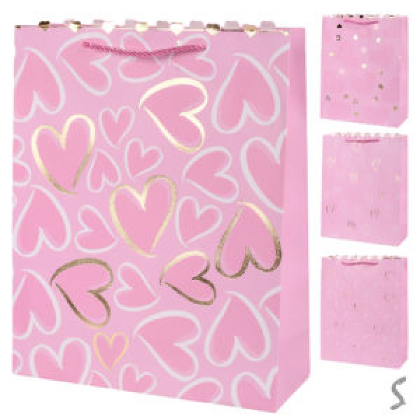 253445 Пакет подарунковий паперовий M "Whith Love" 26*32*10см R34705-M