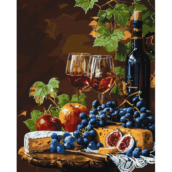 229627 Набір для розпису по номерах "Улюблене вино" 40х50см