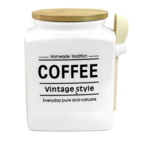 216595 Банка для кави "Vintage style" з ложкою 800мл 10*10*13см., MC4552-C