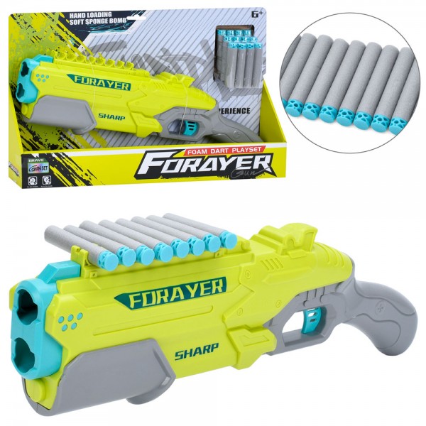 245269 Пістолет 8689C м'які кулі 12шт., кор., 41,5-27,5-7,5 см.