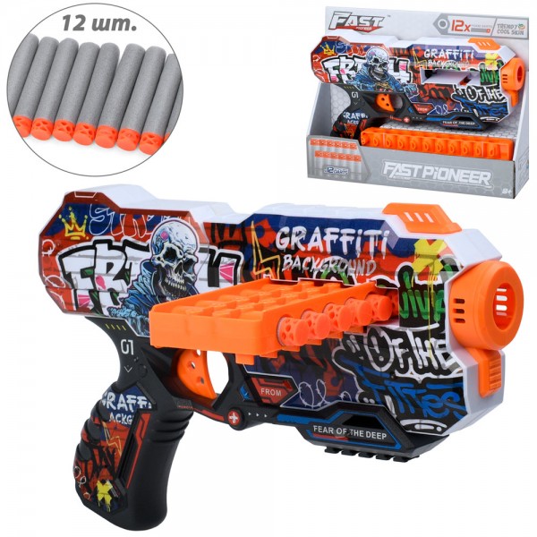 244929 Пістолет BH151 м'які кулі 12 шт., кор., 28-22,5-6,5 см.