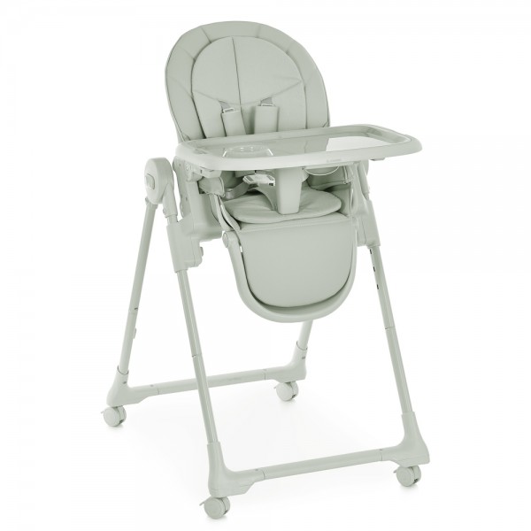 245937 Стільчик El Camino CRYSTAL ME 1037 Nude Green для годування,5-точ.ремені,матрац,4 колеса,шкір.,зелен