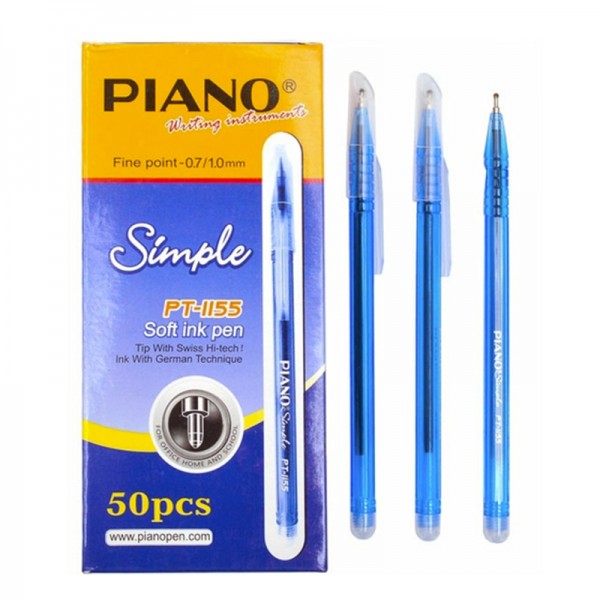 159405 Ручка масляна, синя, 0,7мм, РТ-1155, Piano