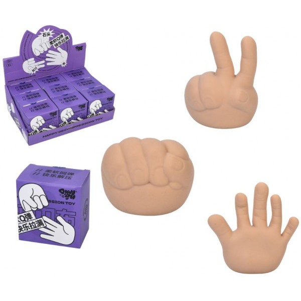244867 Іграшка-антистрес SiYu-66 рука/кисть, борошно, кор., 9 шт. в диспл., 29-10-19 см.