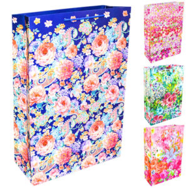 81950 Пакет подарунковий паперовий XL "Flowers" 35*53*14см TL00058-L/TL00058-XL